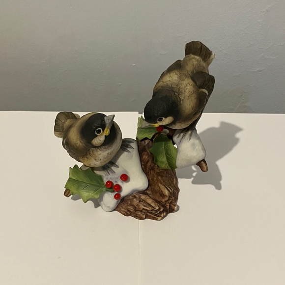 Chickadees by Andrea made in Japan figurine decor - Picture 1 of 3